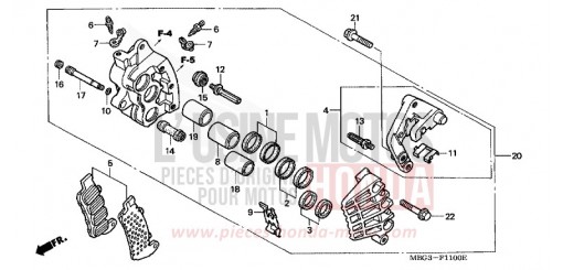 MACHOIRE DE FREIN AVANT D. VFR800FIX de 1999
